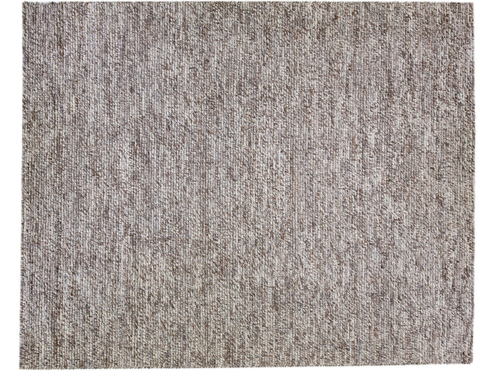 Modern Felted Texture Wool Rug 12 X 15
