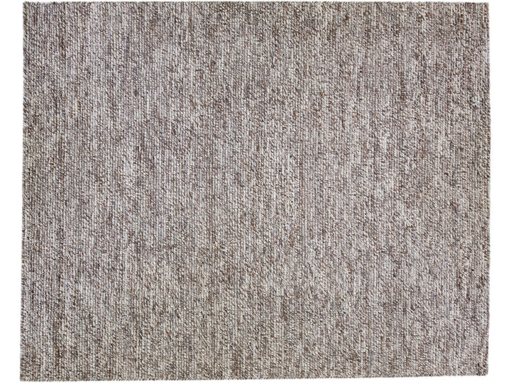 Modern Felted Texture Wool Rug 12 X 15