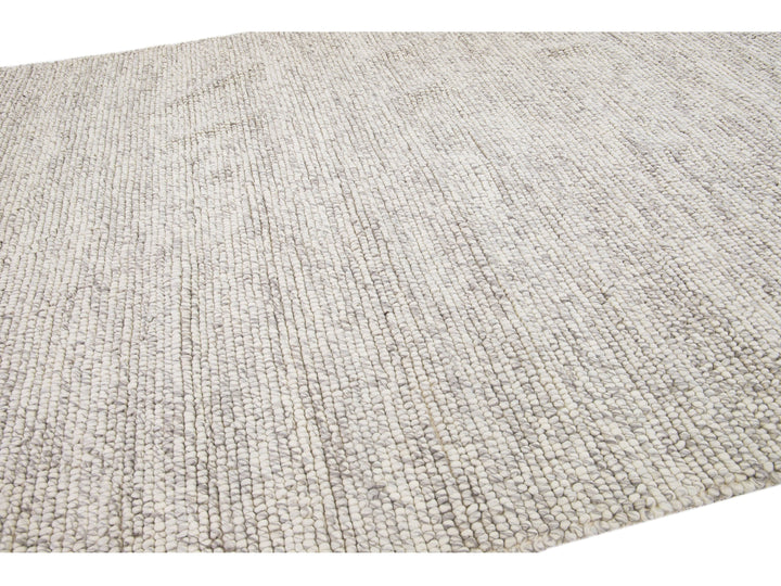 Modern Felted Texture Wool Rug 9 X 12