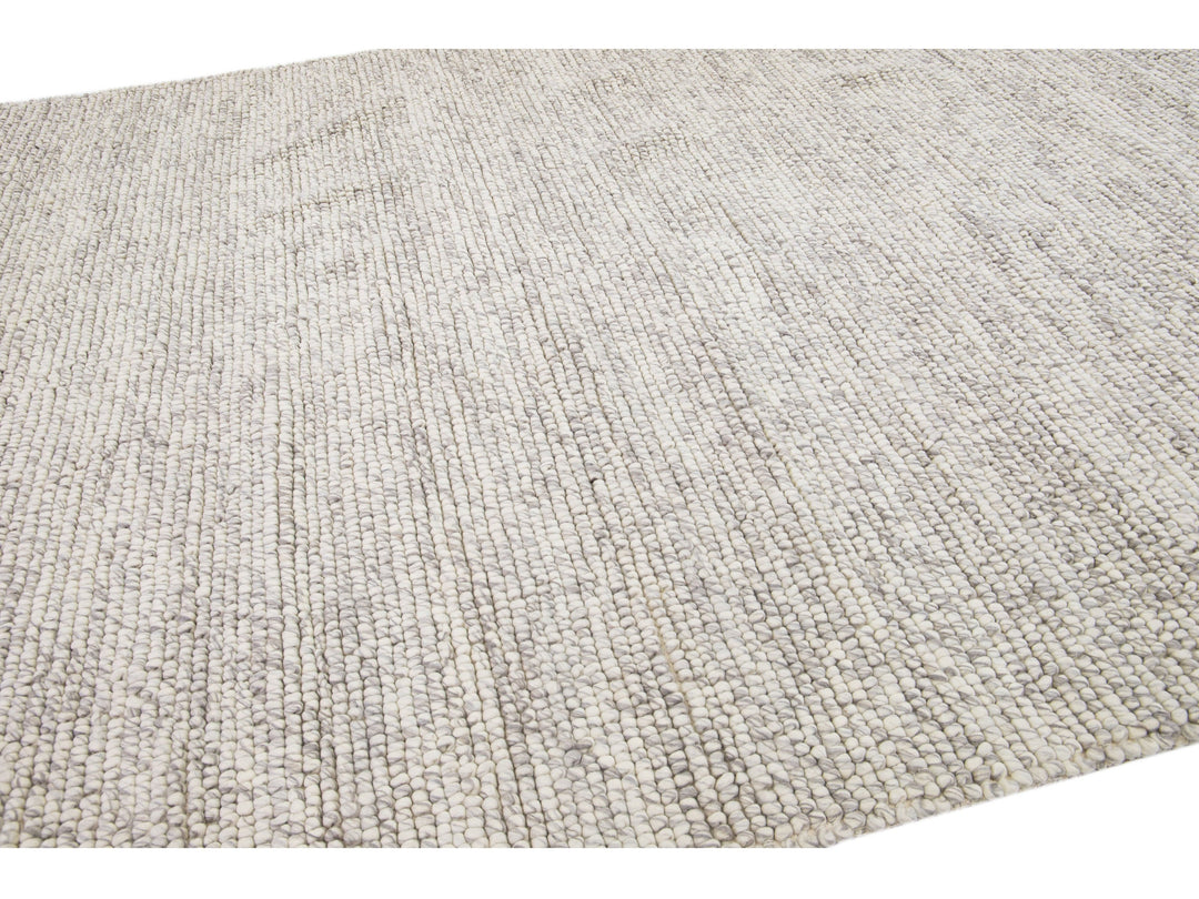 Modern Felted Texture Wool Rug 9 X 12