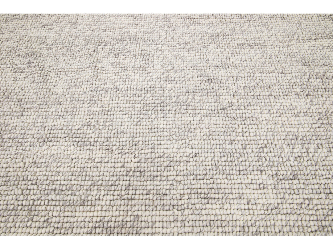 Modern Felted Texture Wool Rug 9 X 12