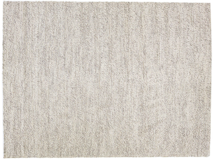 Modern Felted Texture Wool Rug 9 X 12
