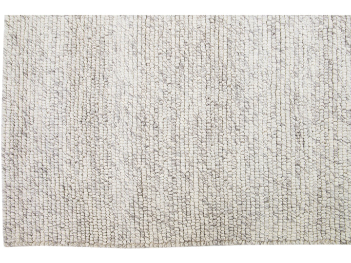 Modern Felted Texture Wool Rug 10 X 14