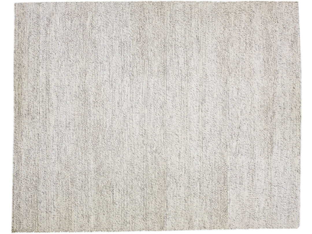 Modern Felted Texture Wool Rug 12 X 15