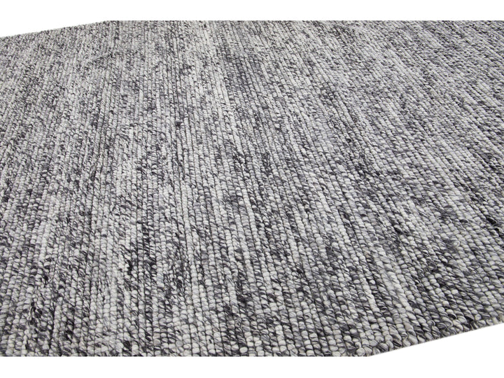 Modern Felted Texture Wool Rug 9 X 12