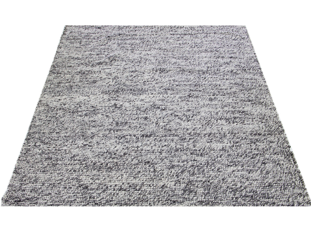 Modern Felted Texture Wool Rug 9 X 12