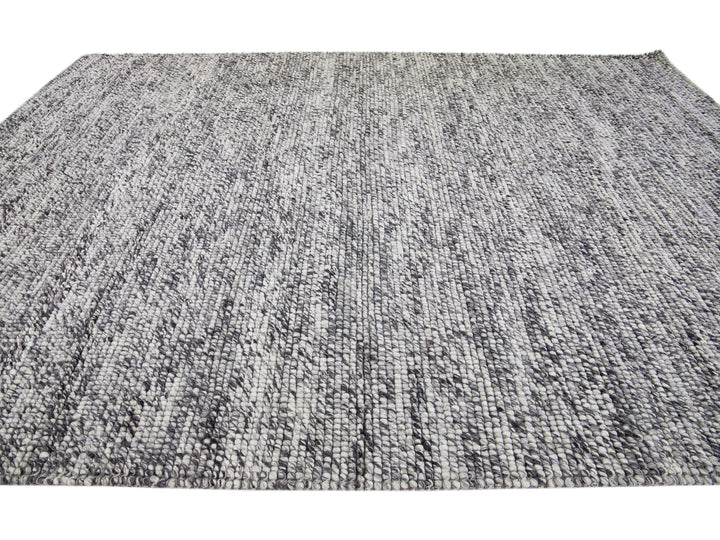 Modern Felted Texture Wool Rug 10 X 14