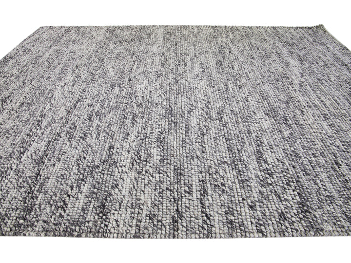 Modern Felted Texture Wool Rug 10 X 14
