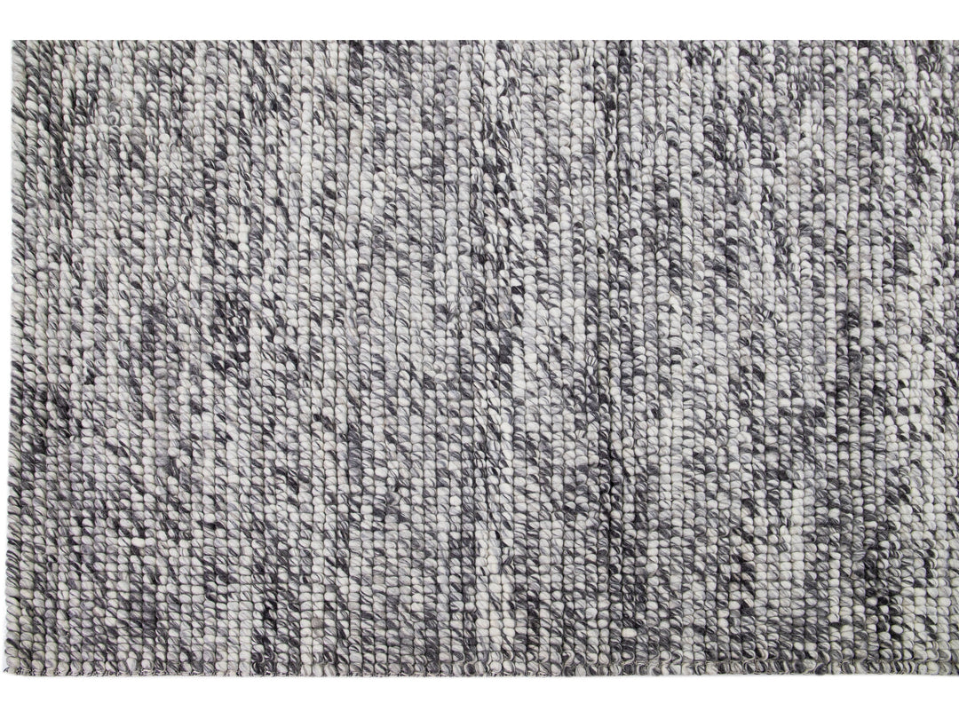 Modern Felted Texture Wool Rug 10 X 14