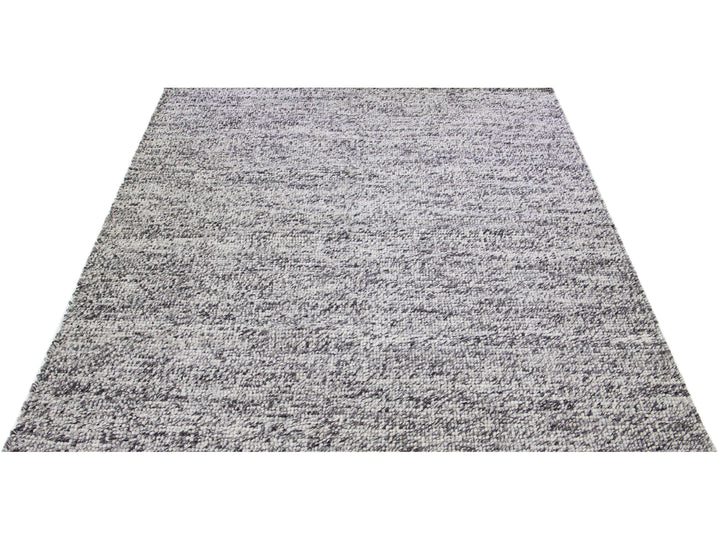 Modern Felted Texture Wool Rug 10 X 14