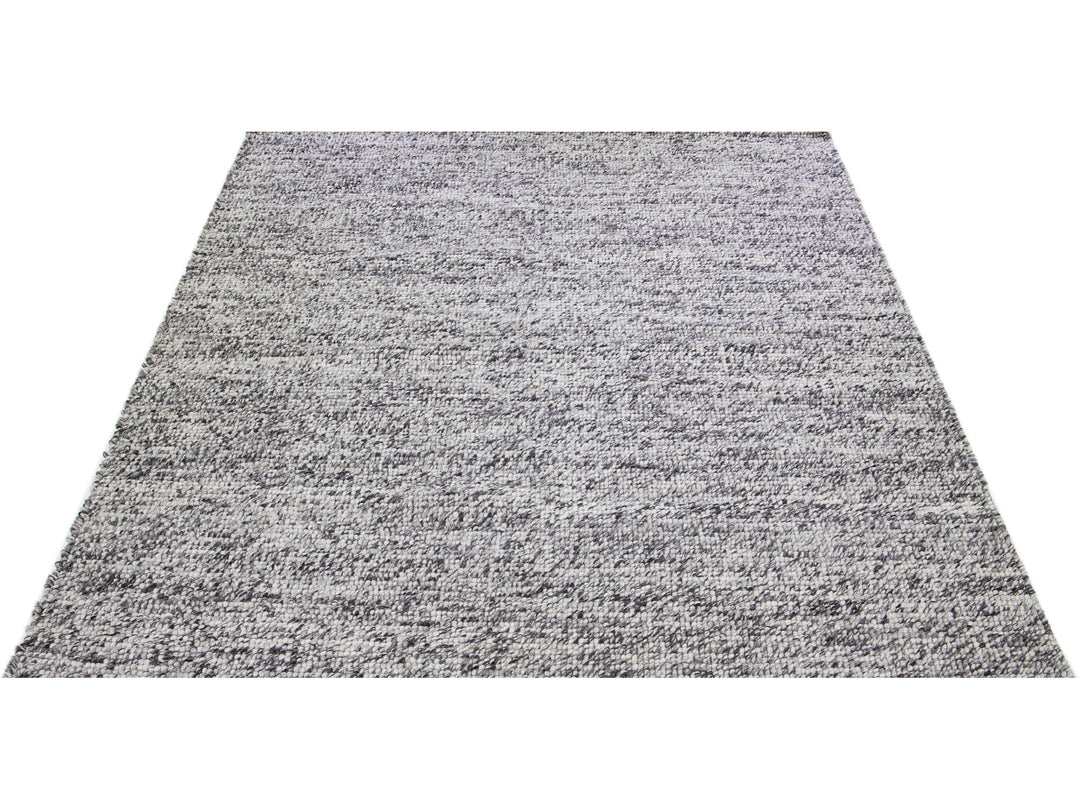 Modern Felted Texture Wool Rug 10 X 14