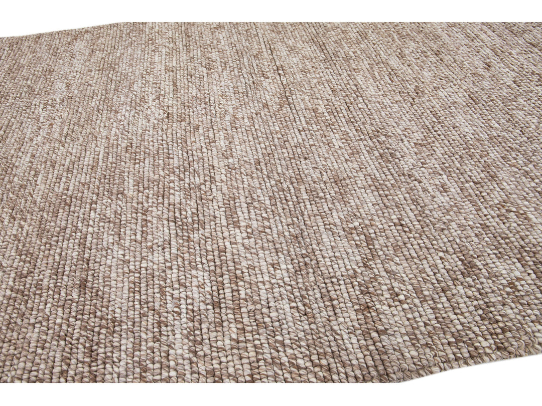Modern Felted Texture Wool Rug 9 X 12