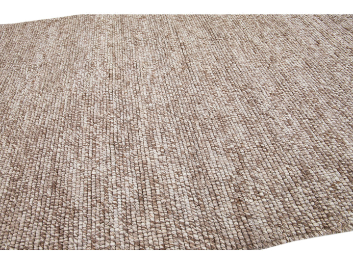Modern Felted Texture Wool Rug 9 X 12