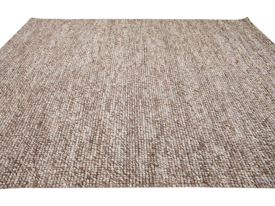 Modern Felted Texture Wool Rug 9 X 12