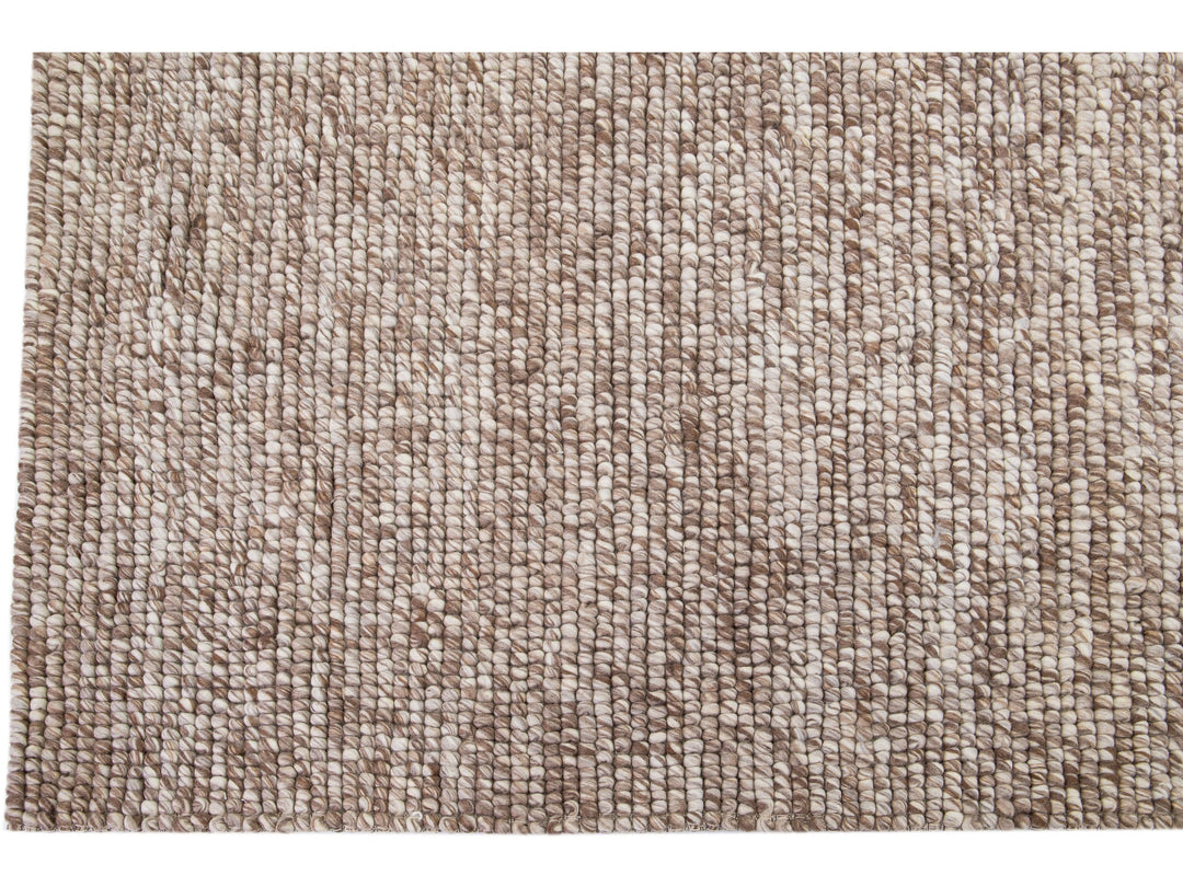Modern Felted Texture Wool Rug 9 X 12