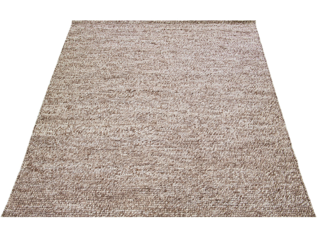 Modern Felted Texture Wool Rug 9 X 12