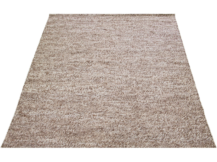 Modern Felted Texture Wool Rug 9 X 12