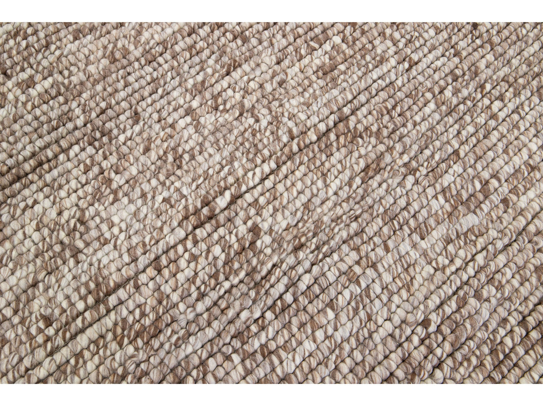 Modern Felted Texture Wool Rug 9 X 12