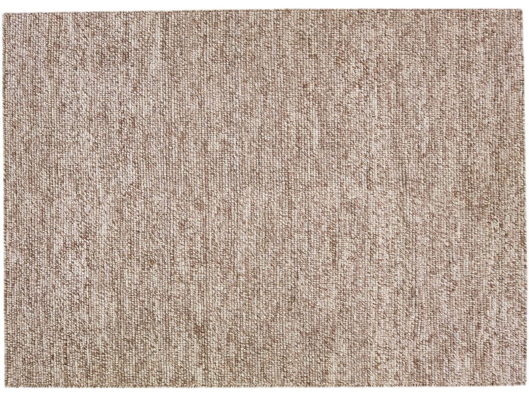 Modern Felted Texture Wool Rug 10 X 14
