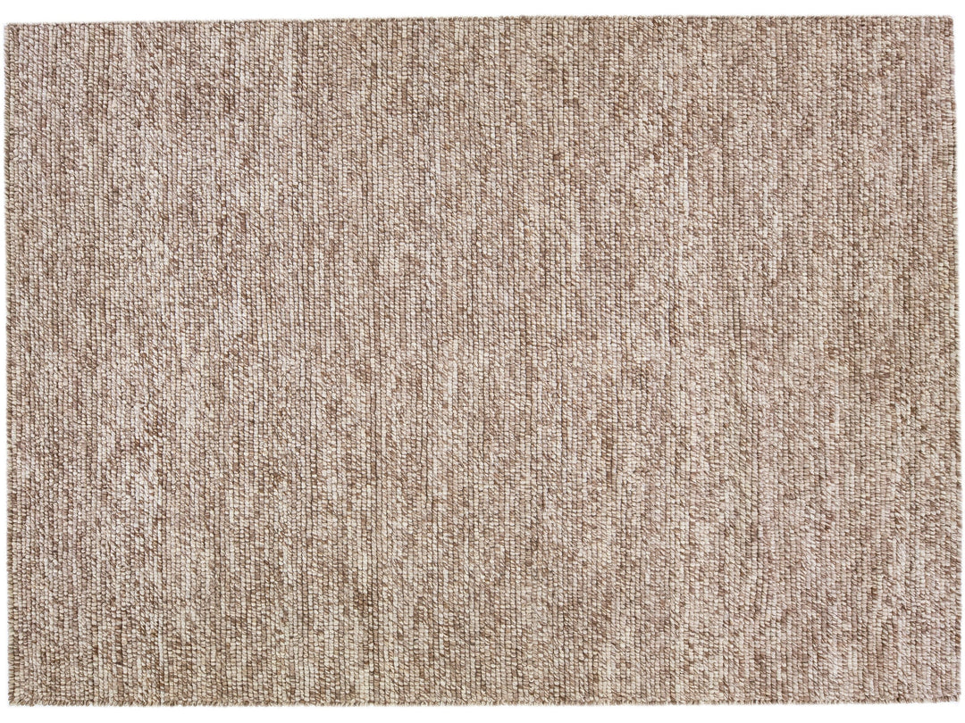 Modern Felted Texture Wool Rug 10 X 14