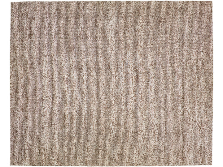 Modern Felted Texture Wool Rug 12 X 15