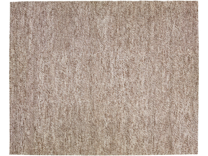 Modern Felted Texture Wool Rug 12 X 15