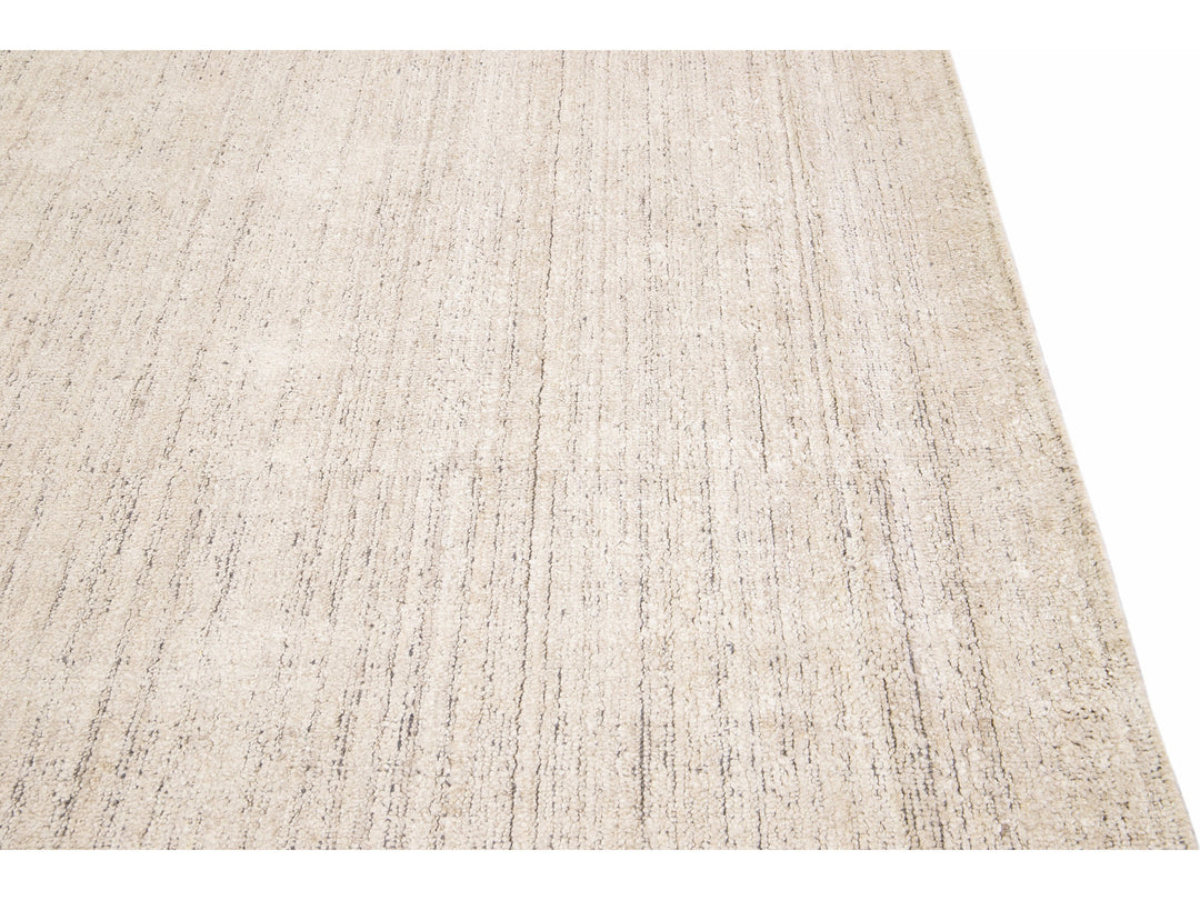 Modern Solid Wool Rug 5 X 8