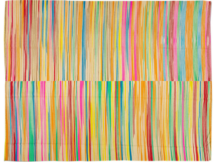 Modern Flatweave Kilim Multicolor Handmade Abstract Wool Rug