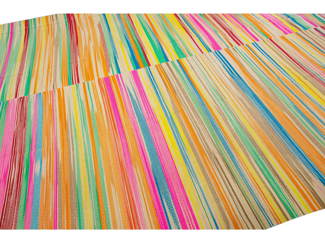 Modern Kilim Wool Rug 10 X 13