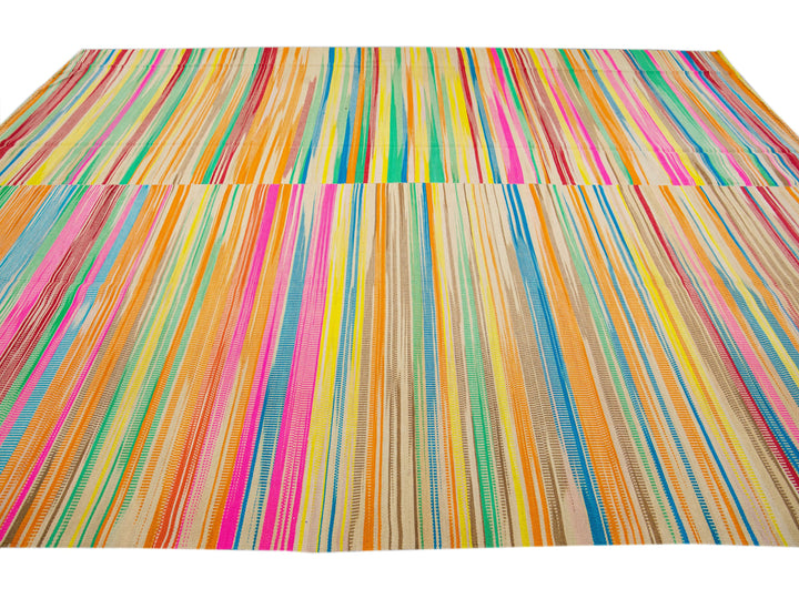 Modern Kilim Wool Rug 10 X 13