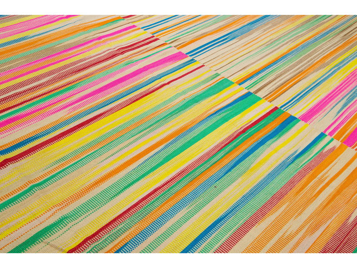 Modern Kilim Wool Rug 10 X 13