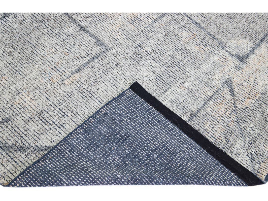 Modern Moroccan Wool Rug 10 X 14