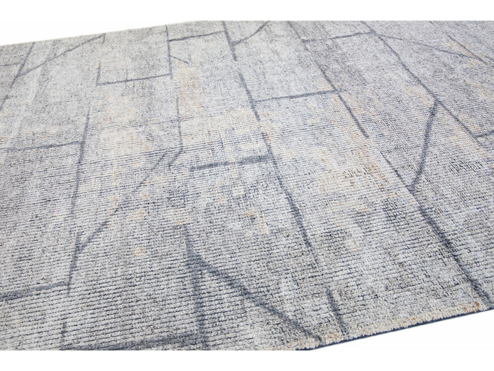 Modern Moroccan Wool Rug 10 X 14