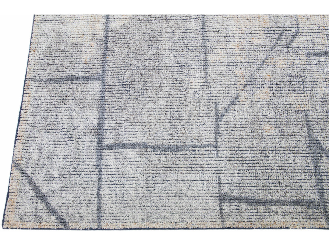 Modern Moroccan Wool Rug 10 X 14