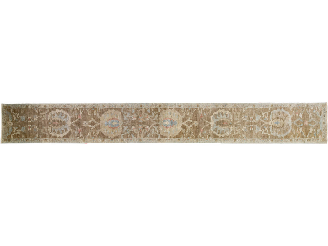 Modern Sultanabad Wool Runner 3 X 26