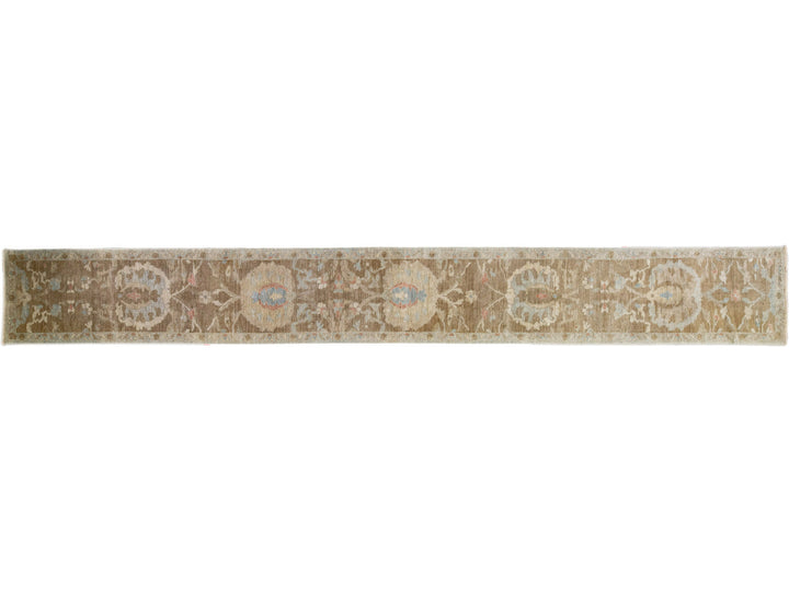 Modern Sultanabad Wool Runner 3 X 26