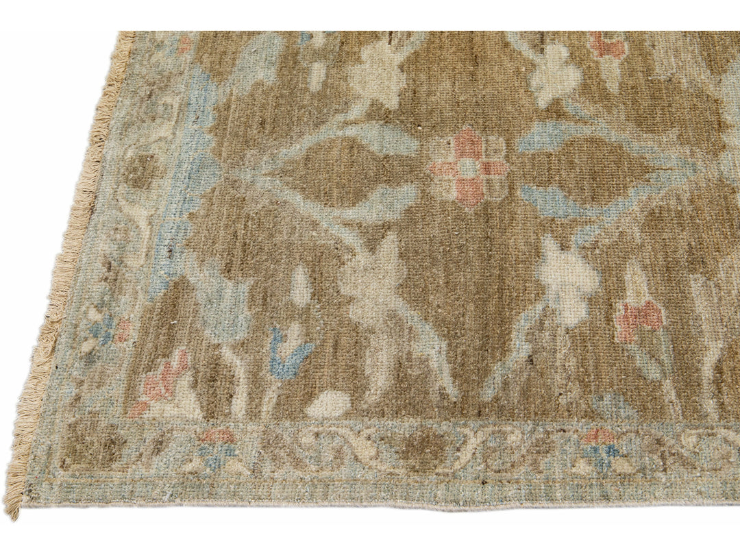Modern Sultanabad Wool Runner 3 X 26