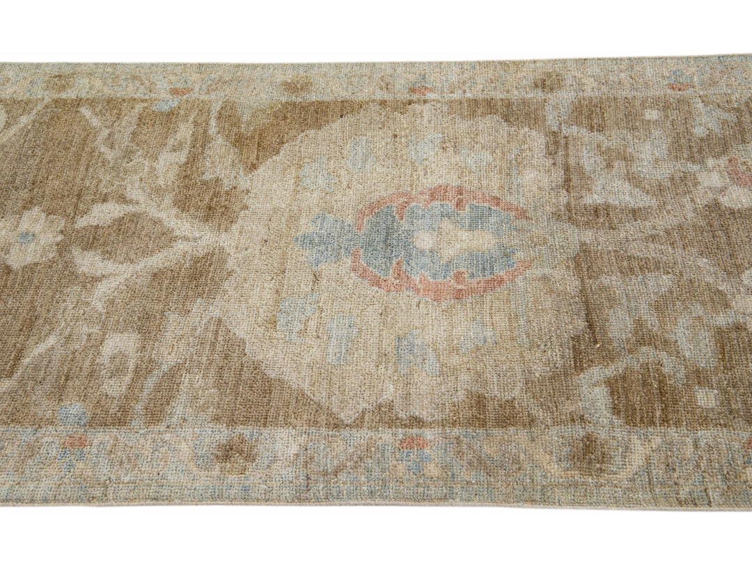 Modern Sultanabad Wool Runner 3 X 26