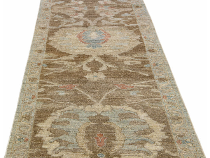 Modern Sultanabad Wool Runner 3 X 26