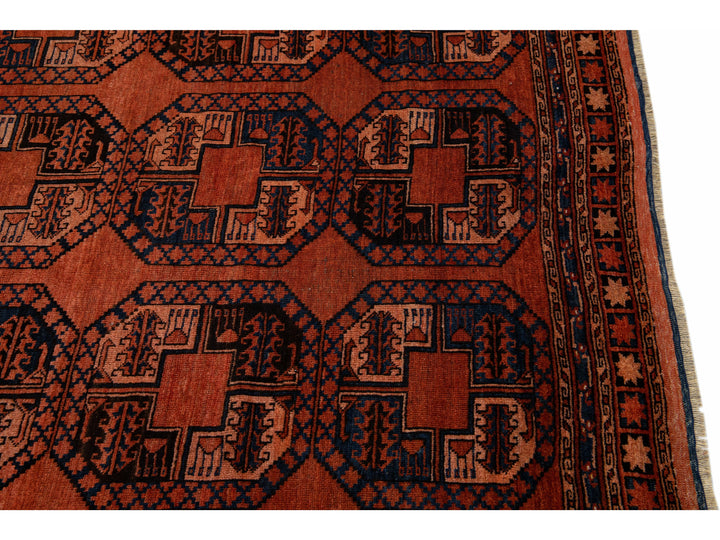 Vintage Turkmen Wool Rug 7 X 11