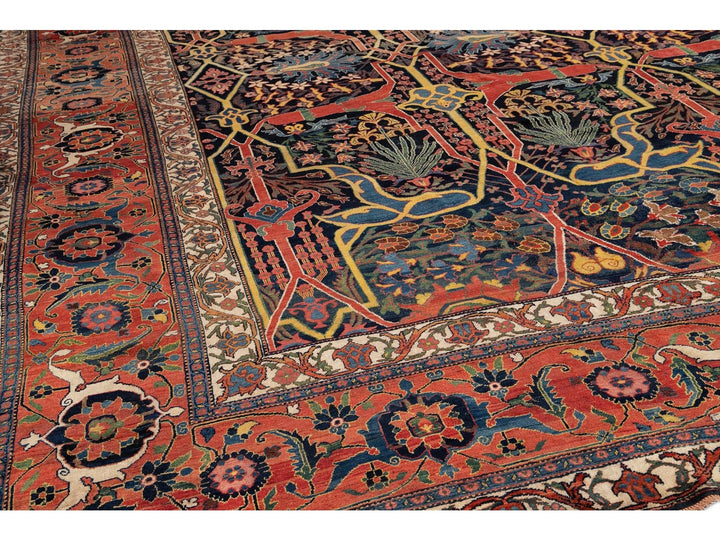 Antique Bidjar Oversize Wool Rug 19 X 41