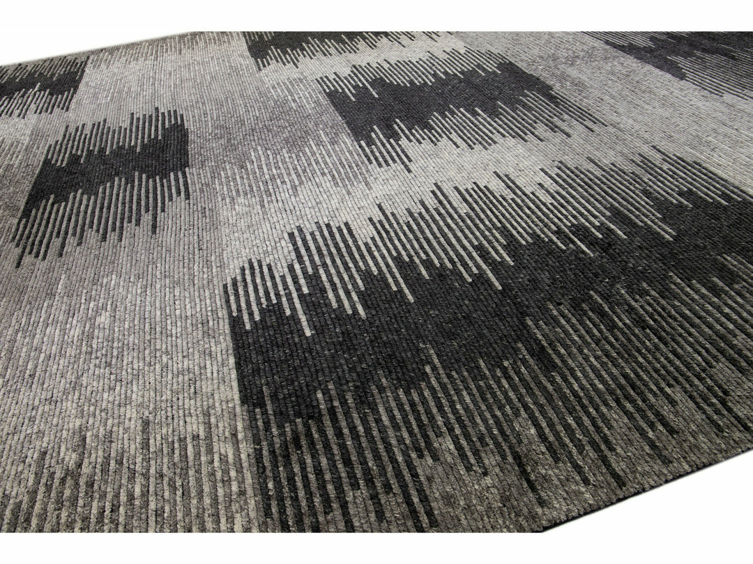 Modern Moroccan Abstract Wool Rug 16 X 18