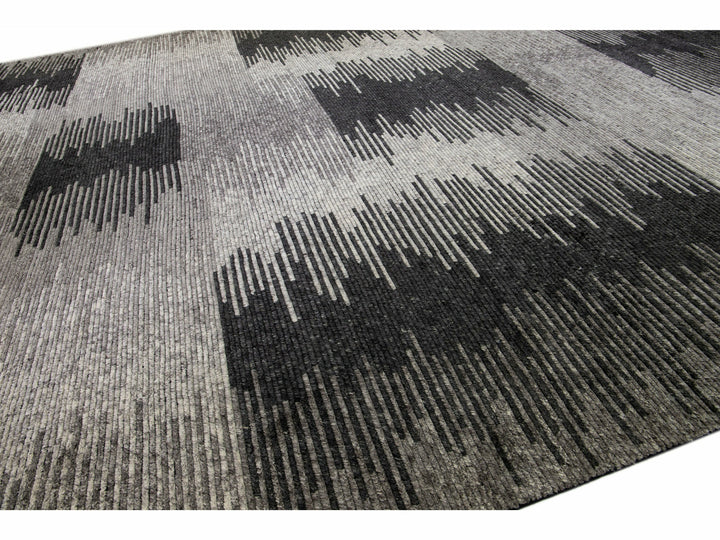 Modern Moroccan Abstract Wool Rug 16 X 18