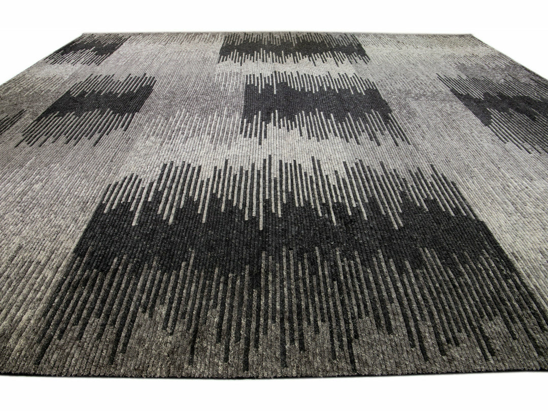 Modern Moroccan Abstract Wool Rug 16 X 18