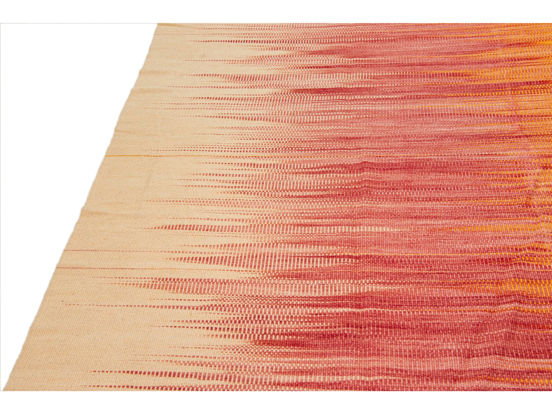 Modern Kilim Wool Rug 12 X 16