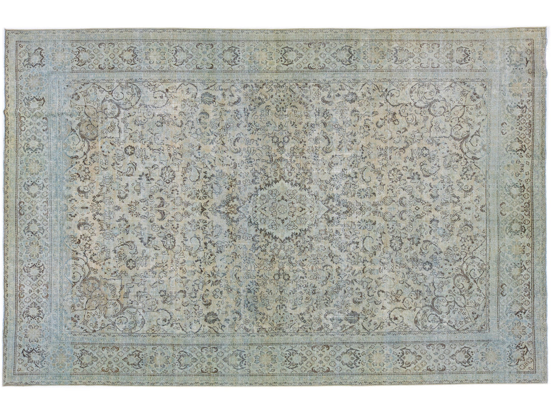 Vintage Mahal Wool Rug 10 X 15