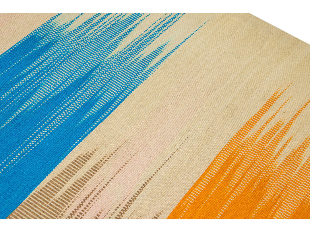 Modern Kilim Wool Rug 10 X 13