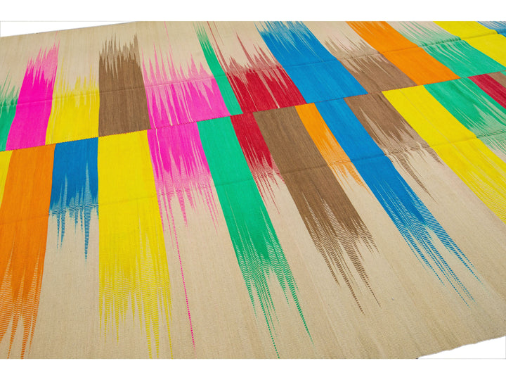 Modern Kilim Wool Rug 10 X 13