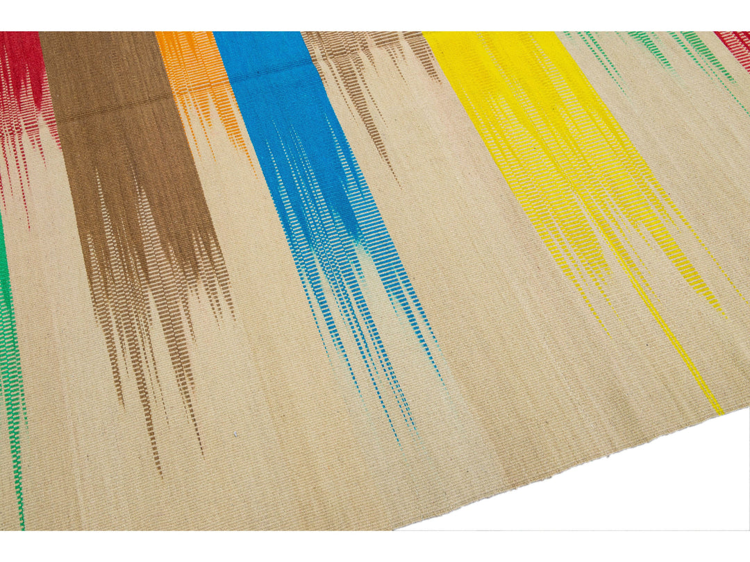 Modern Kilim Wool Rug 10 X 13