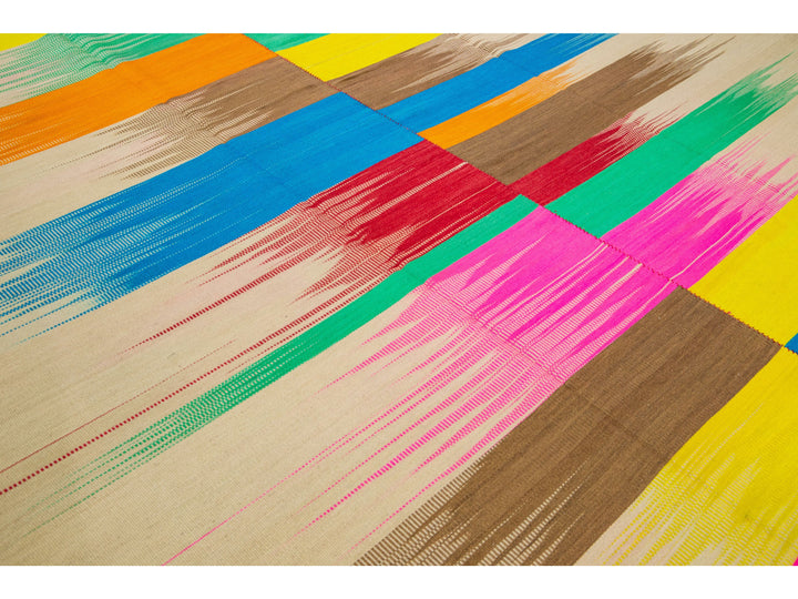 Modern Kilim Wool Rug 10 X 13